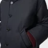 Chaqueta acolchada de algodón técnico azul marino Chaqueta acolchada de algodón técnico azul marino