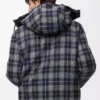 Chaqueta acolchada de lana azul marino oscuro