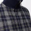 Chaqueta acolchada de lana azul marino oscuro