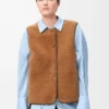 Chaqueta acolchada en mezcla de piel de oveja y algodón Burdeos Chaqueta acolchada en mezcla de piel de oveja y algodón Burdeos