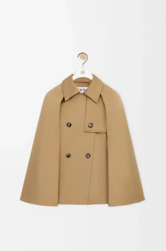 Chaqueta capa de algodón Beige Chaqueta capa de algodón Beige