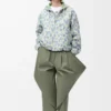 Chaqueta con capucha de lana y algodón, color blanco/azul Chaqueta con capucha de lana y algodón, color blanco/azul