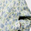 Chaqueta con capucha de lana y algodón, color blanco/azul Chaqueta con capucha de lana y algodón, color blanco/azul