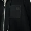 Chaqueta con capucha de piel de oveja negra Chaqueta con capucha de piel de oveja negra
