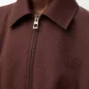 Chaqueta con cinturón de algodón y seda Café Chaqueta con cinturón de algodón y seda Café