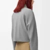 Chaqueta con cremallera de lana Gris claro Chaqueta con cremallera de lana Gris claro