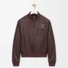 Chaqueta corta de piel de cordero napa marrón Chaqueta corta de piel de cordero napa marrón
