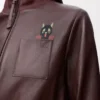 Chaqueta corta de piel de cordero napa marrón Chaqueta corta de piel de cordero napa marrón