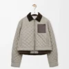 Chaqueta corta de tejido técnico Gris medio Chaqueta corta de tejido técnico Gris medio
