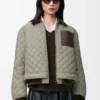 Chaqueta corta de tejido técnico Gris medio Chaqueta corta de tejido técnico Gris medio