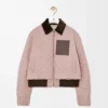 Chaqueta corta de tejido técnico Rosa claro Chaqueta corta de tejido técnico Rosa claro