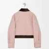 Chaqueta corta de tejido técnico Rosa claro Chaqueta corta de tejido técnico Rosa claro