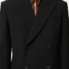 Chaqueta cruzada de lana. Negro Chaqueta cruzada de lana. Negro
