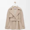 Chaqueta de algodón beige Chaqueta de algodón beige