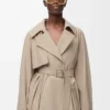Chaqueta de algodón beige Chaqueta de algodón beige