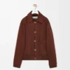 Chaqueta de algodón marrón/marrón oscuro Chaqueta de algodón marrón/marrón oscuro