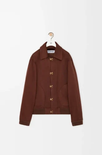 Chaqueta de algodón marrón/marrón oscuro