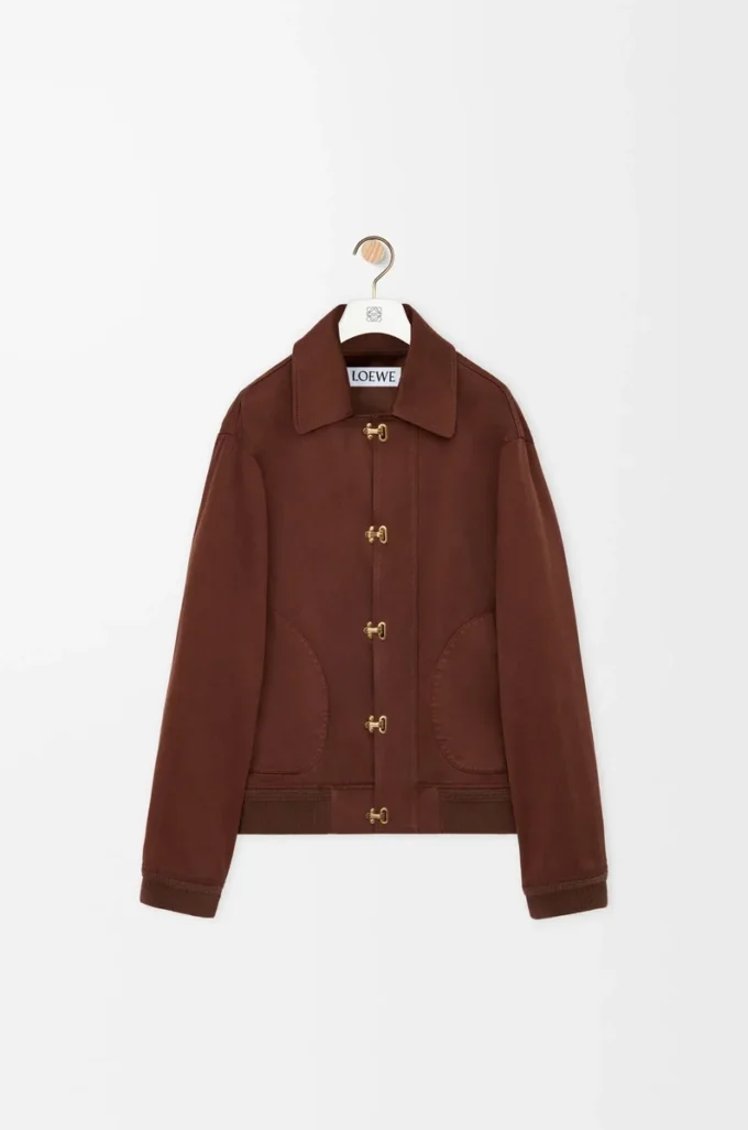 Chaqueta de algodón marrón/marrón oscuro Chaqueta de algodón marrón/marrón oscuro