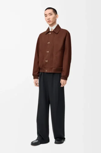Chaqueta de algodón marrón/marrón oscuro