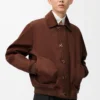 Chaqueta de algodón marrón/marrón oscuro Chaqueta de algodón marrón/marrón oscuro