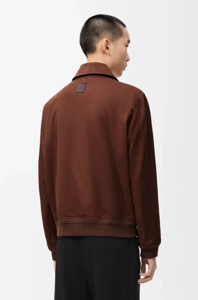 Chaqueta de algodón marrón/marrón oscuro Chaqueta de algodón marrón/marrón oscuro