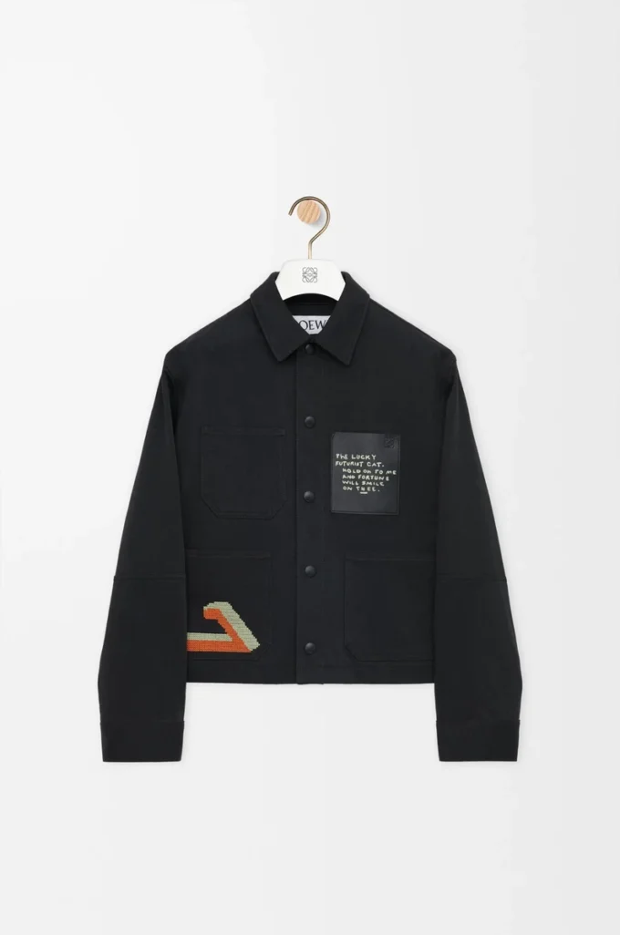 Chaqueta de algodón negro Chaqueta de algodón negro