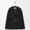 Chaqueta de algodón negro Chaqueta de algodón negro