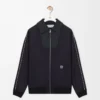 Chaqueta de chándal de lana azul marino/gris Chaqueta de chándal de lana azul marino/gris