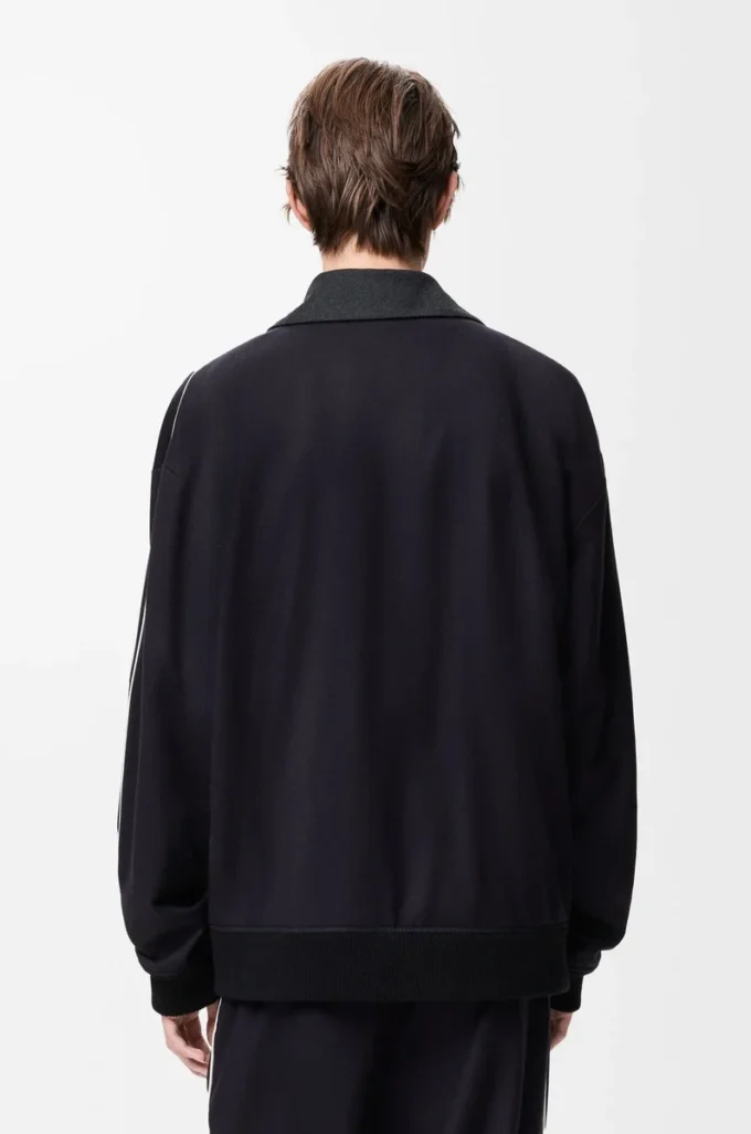 Chaqueta de chándal de lana azul marino/gris Chaqueta de chándal de lana azul marino/gris