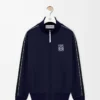 Chaqueta de chándal en jersey técnico azul marino oscuro Chaqueta de chándal en jersey técnico azul marino oscuro