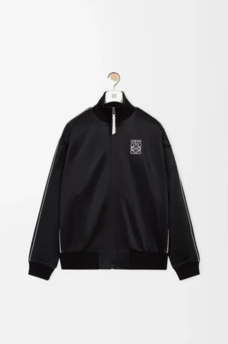 Chaqueta de chándal en jersey técnico Negro