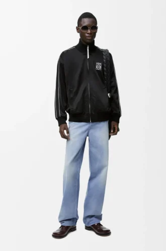 Chaqueta de chándal en jersey técnico Negro