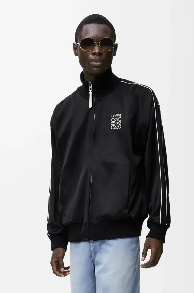 Chaqueta de chándal en jersey técnico Negro Chaqueta de chándal en jersey técnico Negro