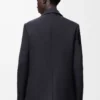 Chaqueta de lana azul marino oscuro