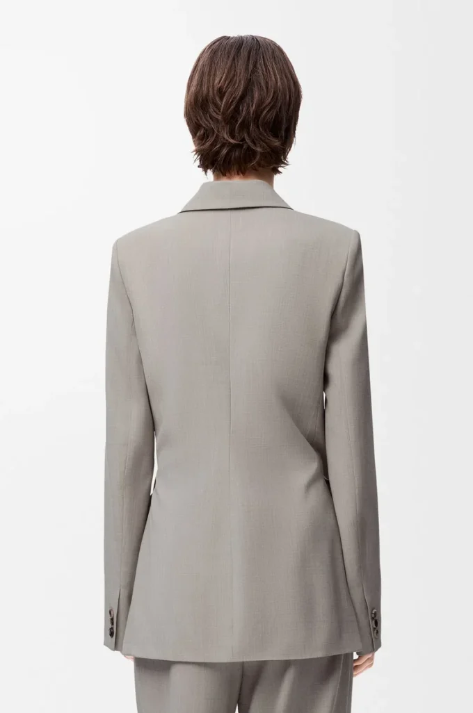 Chaqueta de lana beige claro jaspeado Chaqueta de lana beige claro jaspeado
