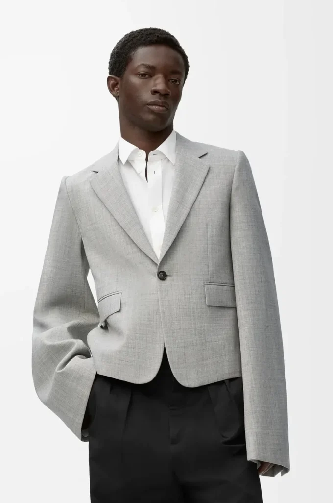Chaqueta de lana gris