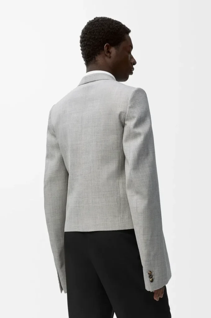 Chaqueta de lana gris
