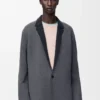 Chaqueta de lana gris jaspeado Chaqueta de lana gris jaspeado