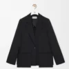 Chaqueta de lana negra Chaqueta de lana negra
