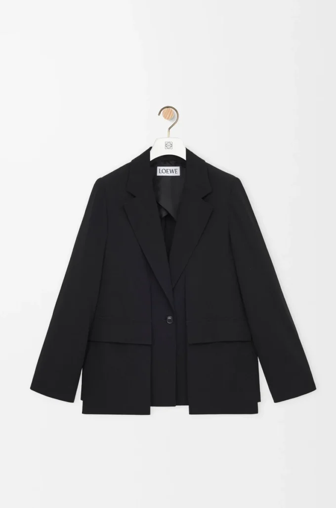 Chaqueta de lana negra Chaqueta de lana negra