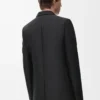 Chaqueta de lana y seda, color negro Chaqueta de lana y seda, color negro