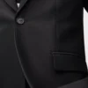 Chaqueta de lana y seda, color negro Chaqueta de lana y seda, color negro
