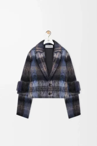 Chaqueta de mezcla de mohair y lana Azul/Multicolor