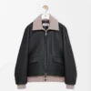 Chaqueta de piel de búfalo napa. Negro Chaqueta de piel de búfalo napa. Negro