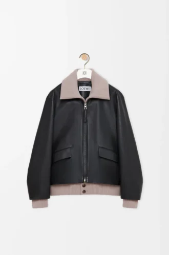 Chaqueta de piel de búfalo napa. Negro Chaqueta de piel de búfalo napa. Negro