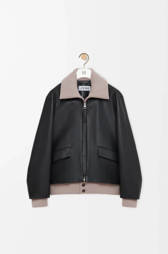 Chaqueta de piel de búfalo napa. Negro Chaqueta de piel de búfalo napa. Negro