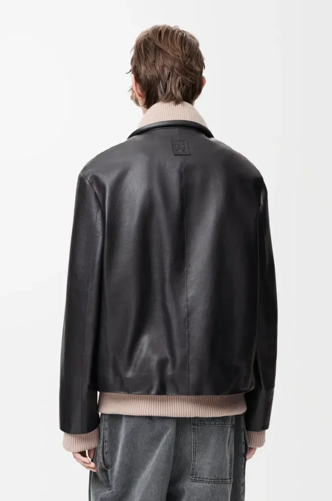 Chaqueta de piel de búfalo napa. Negro Chaqueta de piel de búfalo napa. Negro