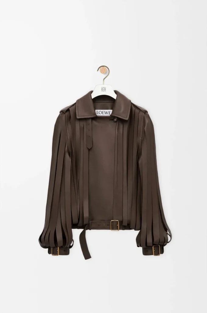 Chaqueta de piel de cordero napa marrón Chaqueta de piel de cordero napa marrón