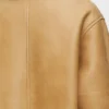 Chaqueta de piel de oveja blanca/dorada Chaqueta de piel de oveja blanca/dorada