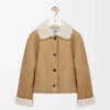 Chaqueta de piel de oveja camel Chaqueta de piel de oveja camel